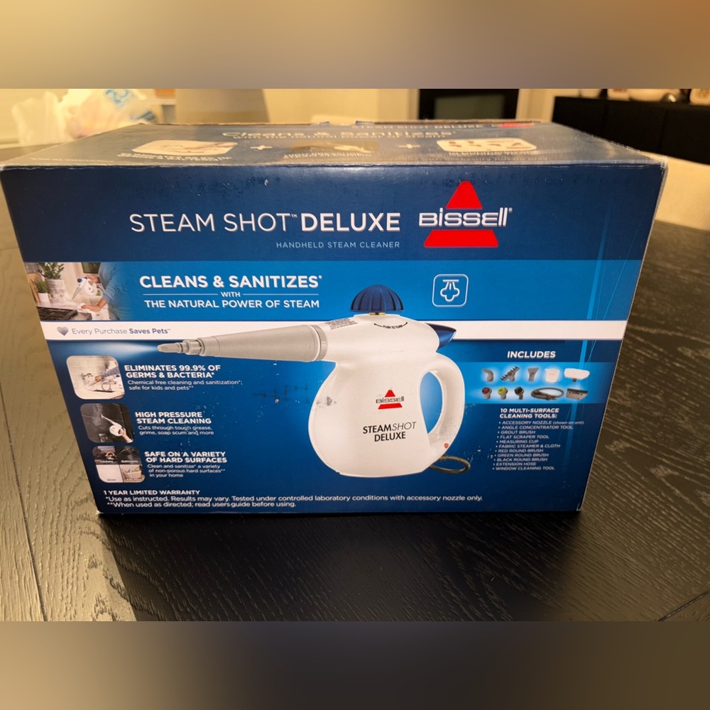 [SOLD]Bissell Steam Shot Deluxe Handheld Steam Cleaner & Sanitizer WHITE - 4155G
